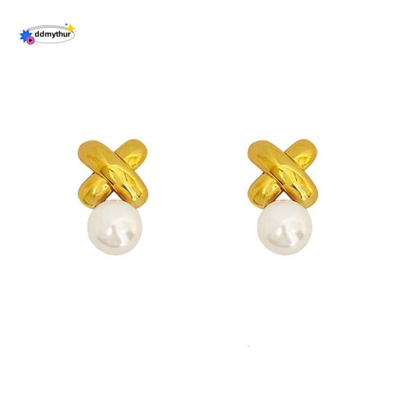Cute Imitation Pearl Metal Post Earrings For Women Fashion Jewelry Career Accessories Trendy New Elegant Style Fancy Gifts C1424 ddmythur