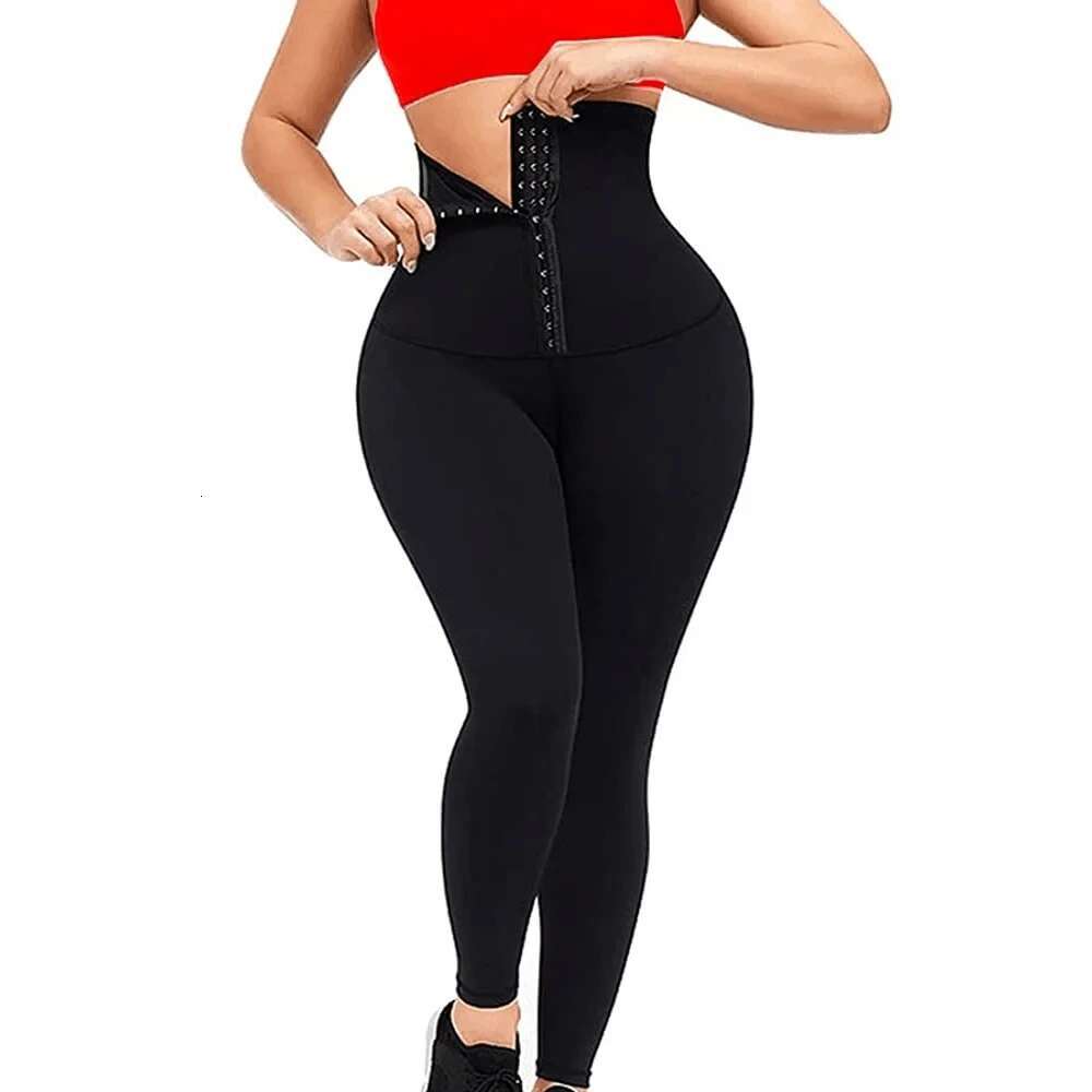 Ilfioreemio High Corset Leggings For Women Waist Trainer Tummy Control Slimming Push Up Body Shaper Workout Sport Yoga Pan