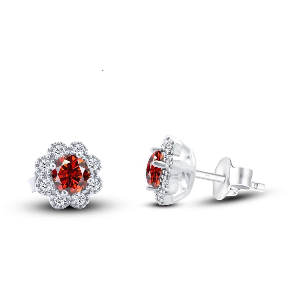 Sparkg 0.5 carat moissanite stub earrings for charm lady Sterg Sier GRA Moissanite earring dating Engagement gift