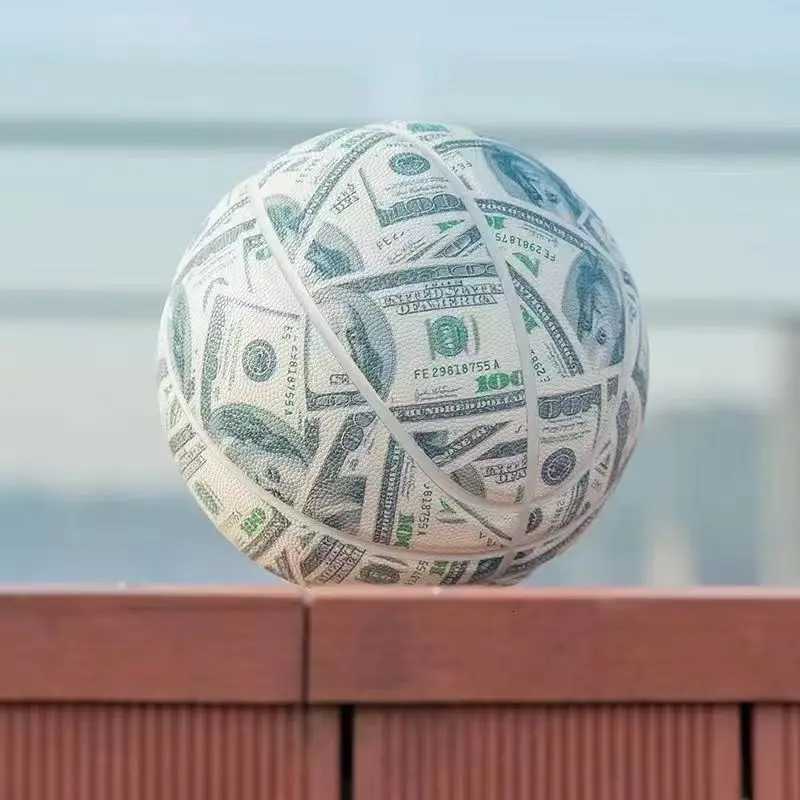 Size 7 Basketball PU Dollar Edition Graffiti Balls Wear-Resistant Anti-Slip Outdoor Indoor Professional BasketballW251115