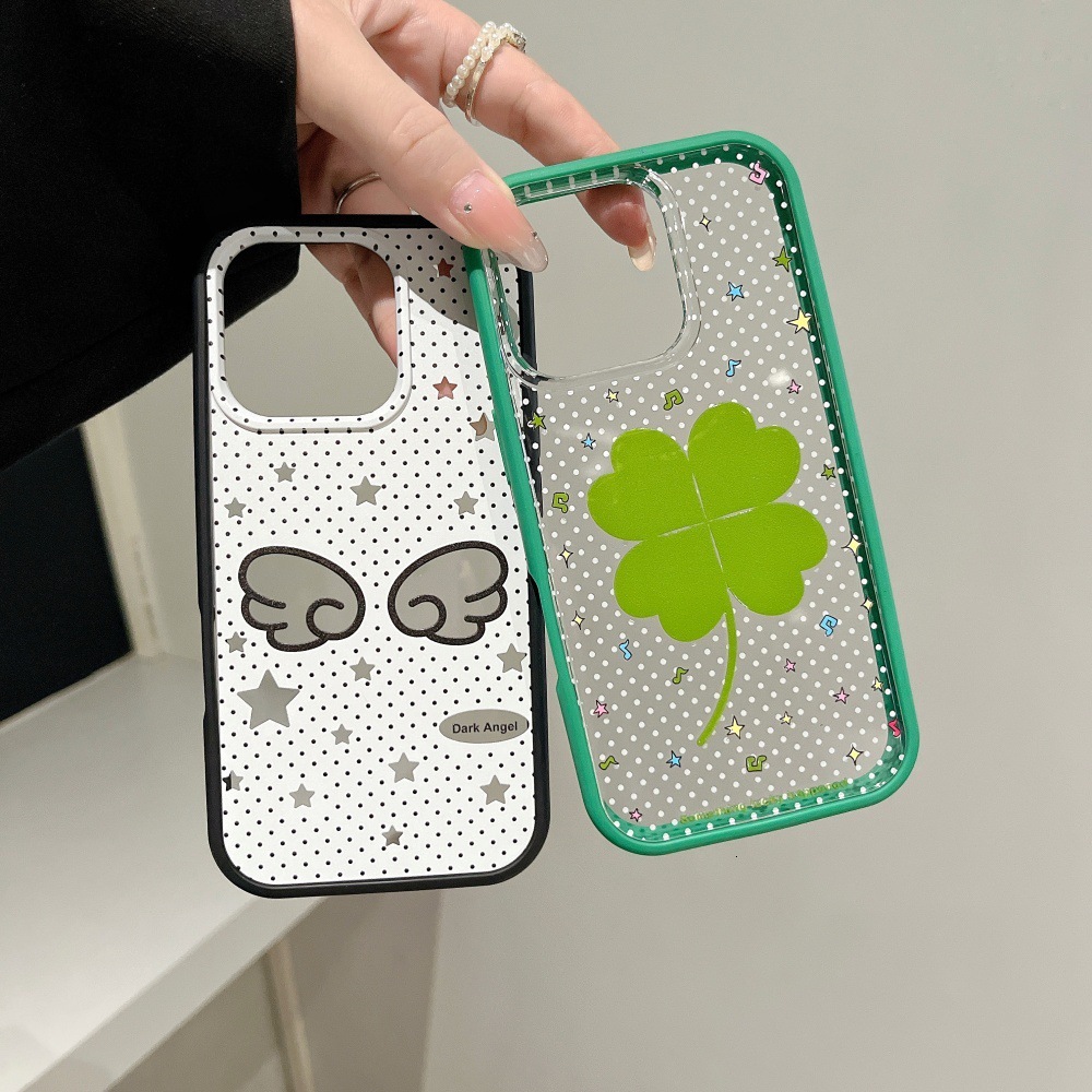 Star Wings Phone Case Compatible with iPhone 17/16 Pro Cartoon Personalized Transparent iPhone 15/14 Full Coverage