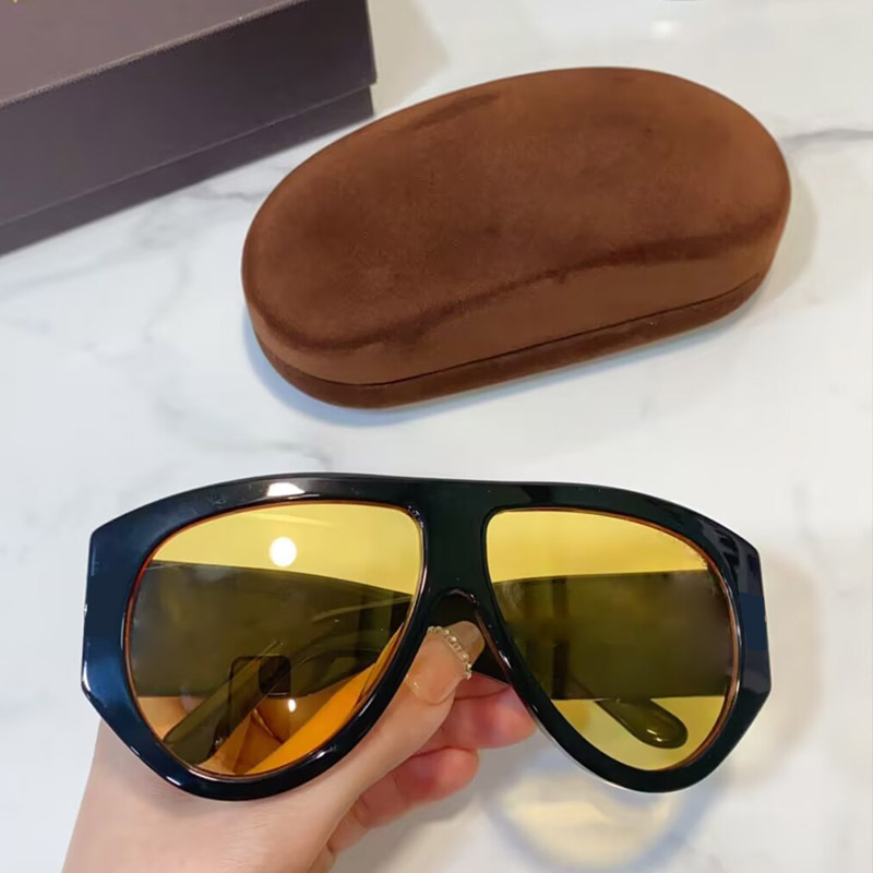 1044 Extra large oval shaped UV400 resistant sunglasses for men women Retro Colorful Wave Mask Sunglasses Men and Women with protective case