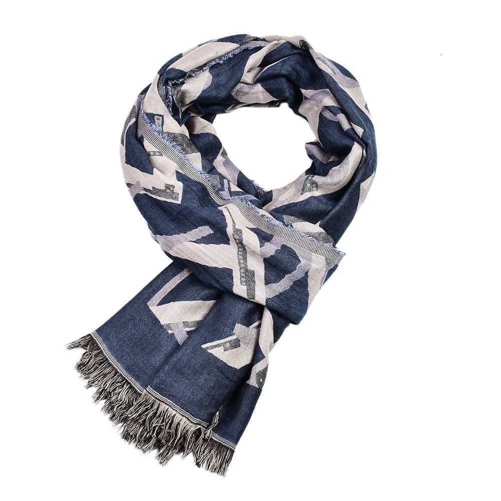Luxury Ethnic Style Yarn-dyed Men Scarf Winter Warm Cotton Linen Mens Scarves Brushed Neckercheif Foulard For Male Pashmina Shawl Y251115