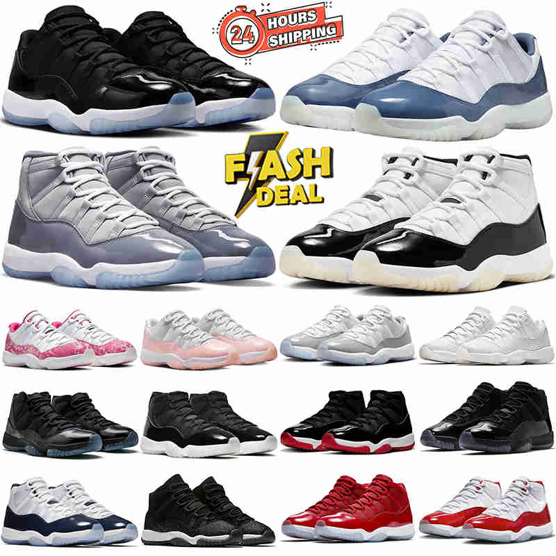 With Box Unisex Basketball Shoes 11s Mens Athletic Running White Gray Red Black 11 High and Low Womens Sneakers Retro basketball shoes
