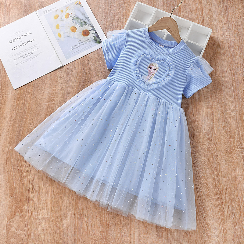 DISNEY Kids designer clothes Elsa children's skirt kids clothes Frozen baby girl dress Comfortable and soft