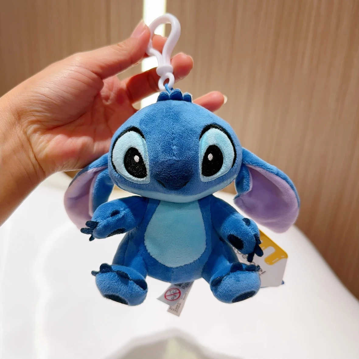 Disney 10-16cm Disney Pixar Toy Story Stitch Angel Simba Plush Toys Woody Buzz Lightyear Forky Keychain Pendants Stuffed Dolls W20250416