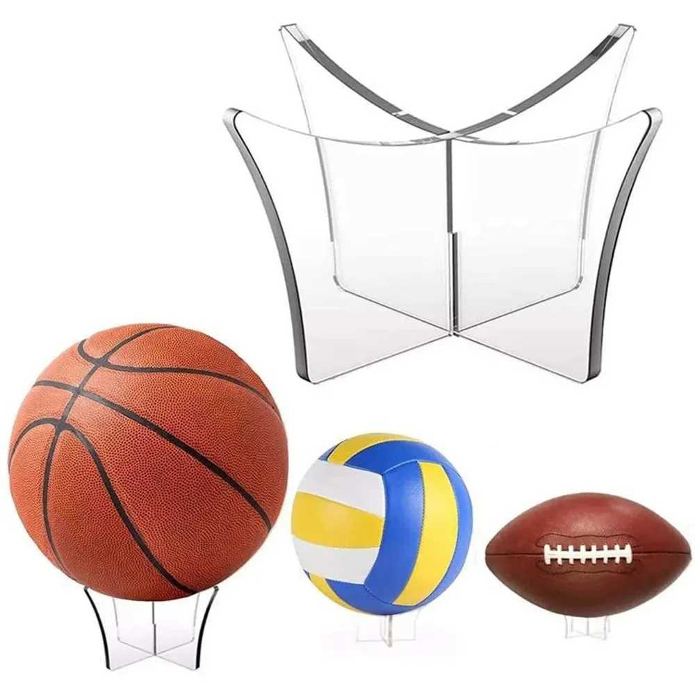 Acrylic Multi-function Basketball Ball Stand Display Holder Ball Rack Support Base Rugby Display Stand Football Bowling BallW251115