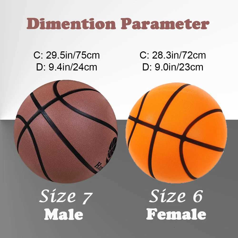 Grooved Silent Basketball Size 7 6 Men Women Player Indoor Dribble Practice Bounce Quietly Soft Foam Ball No Noises at HomeW251115