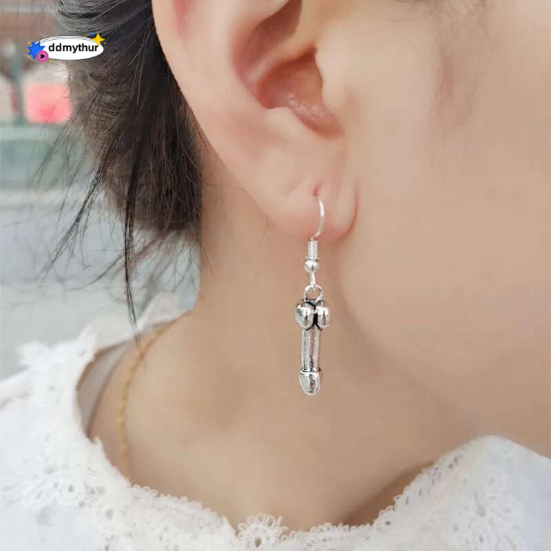 Erotic Modern Women Nightclub Party Fashion Accessories Male Genitals Original Amulet Jewelry Earrings ddmythur