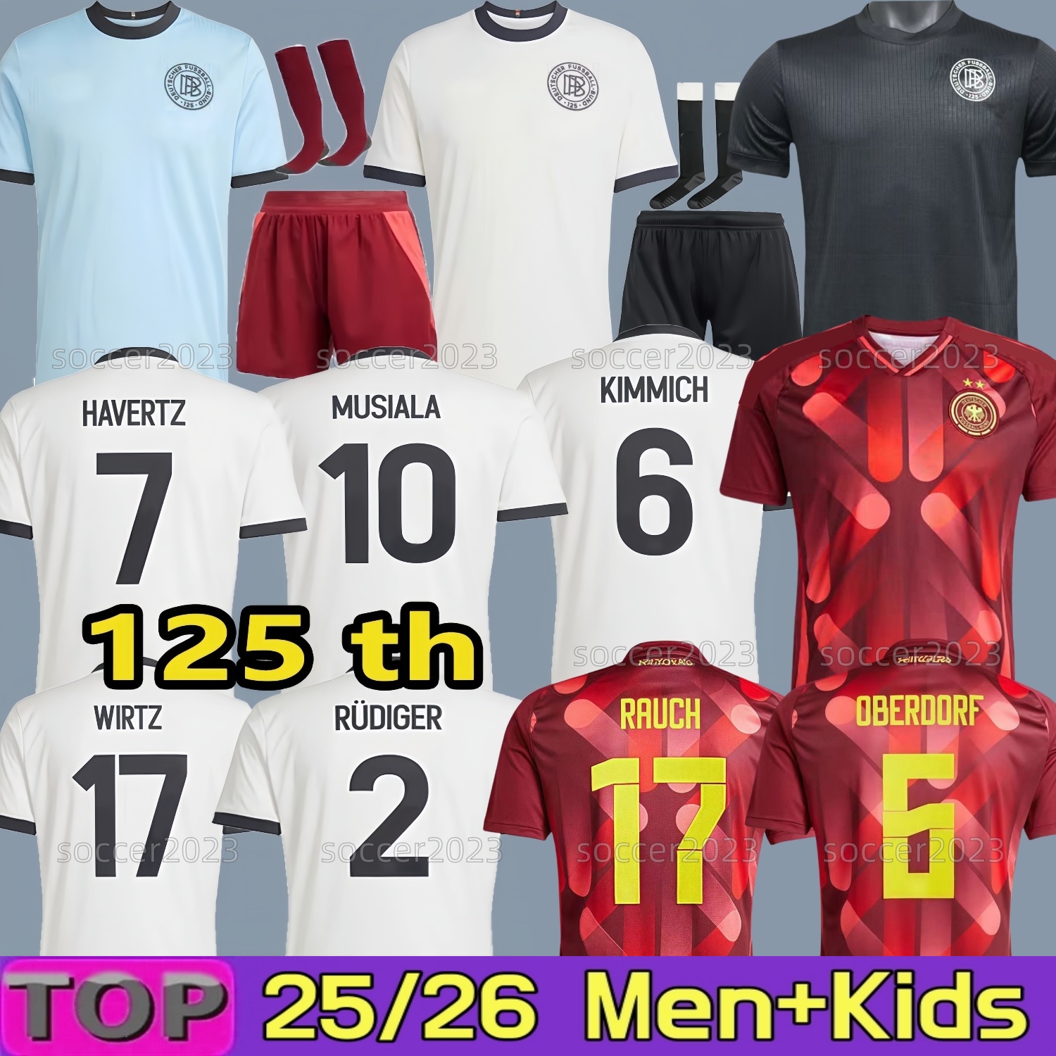 2025 Germany 125-Year Anniversary woman Soccer Jerseys Player HUMMELS KROOS GNABRY WERNER MUSIALA MULLER HAVERTZ WIRTZ PAVLOVIC GUNDOGAN Men Football Shirts Kids