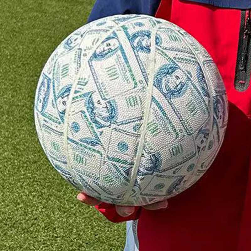 Size 7 Basketball PU Dollar Edition Graffiti Balls Wear-Resistant Anti-Slip Outdoor Indoor Professional BasketballW251115