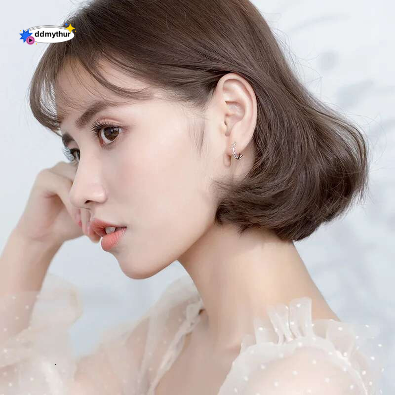 Pure Sterg Sier Hoop Earring Barbed Wire S Earrings Gift for Women Girl Teen Jewelry ddmythur