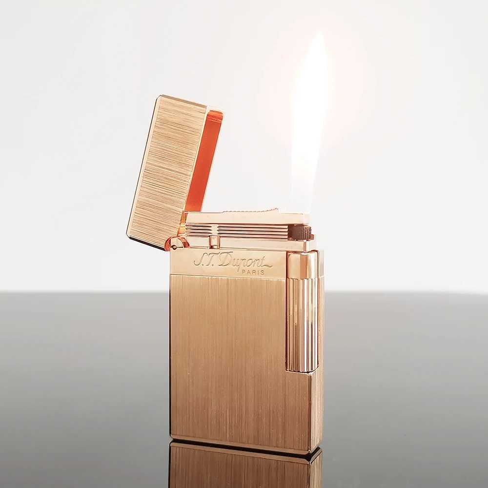 Retro Metal Drawing Lighters Inflatable Butane Gas Cigarrette Tobacco Accessories Smoking Men Luxury Gifts CollectionsC250415