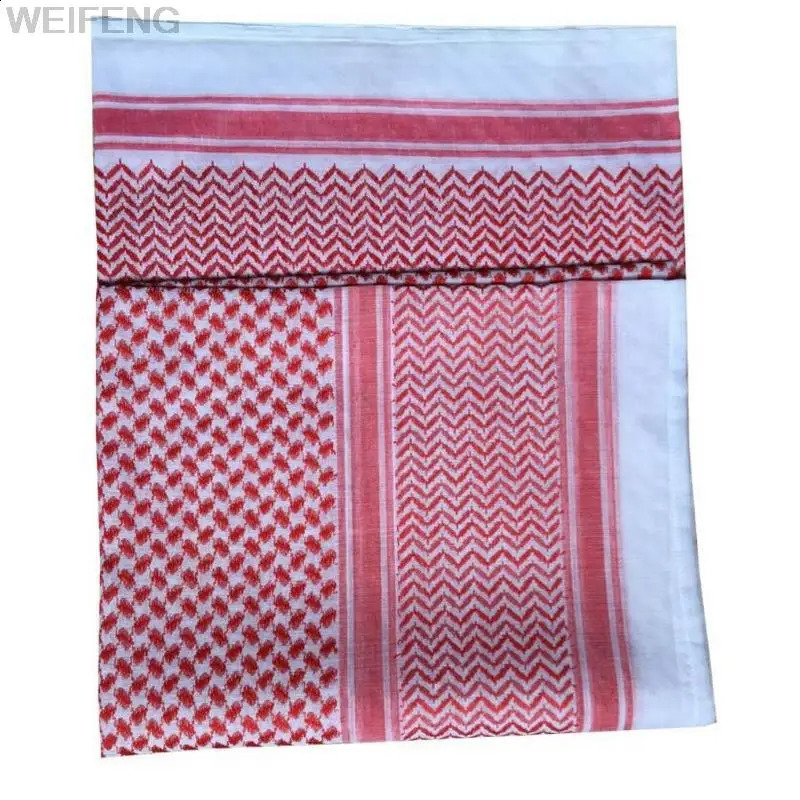 Muslim Shemagh Scarf Traditional Islamic Accessories Headscarf Islamic Neck Wrap Headscarf Windproof Arab Keffiyeh Shemagh Scarf 250411