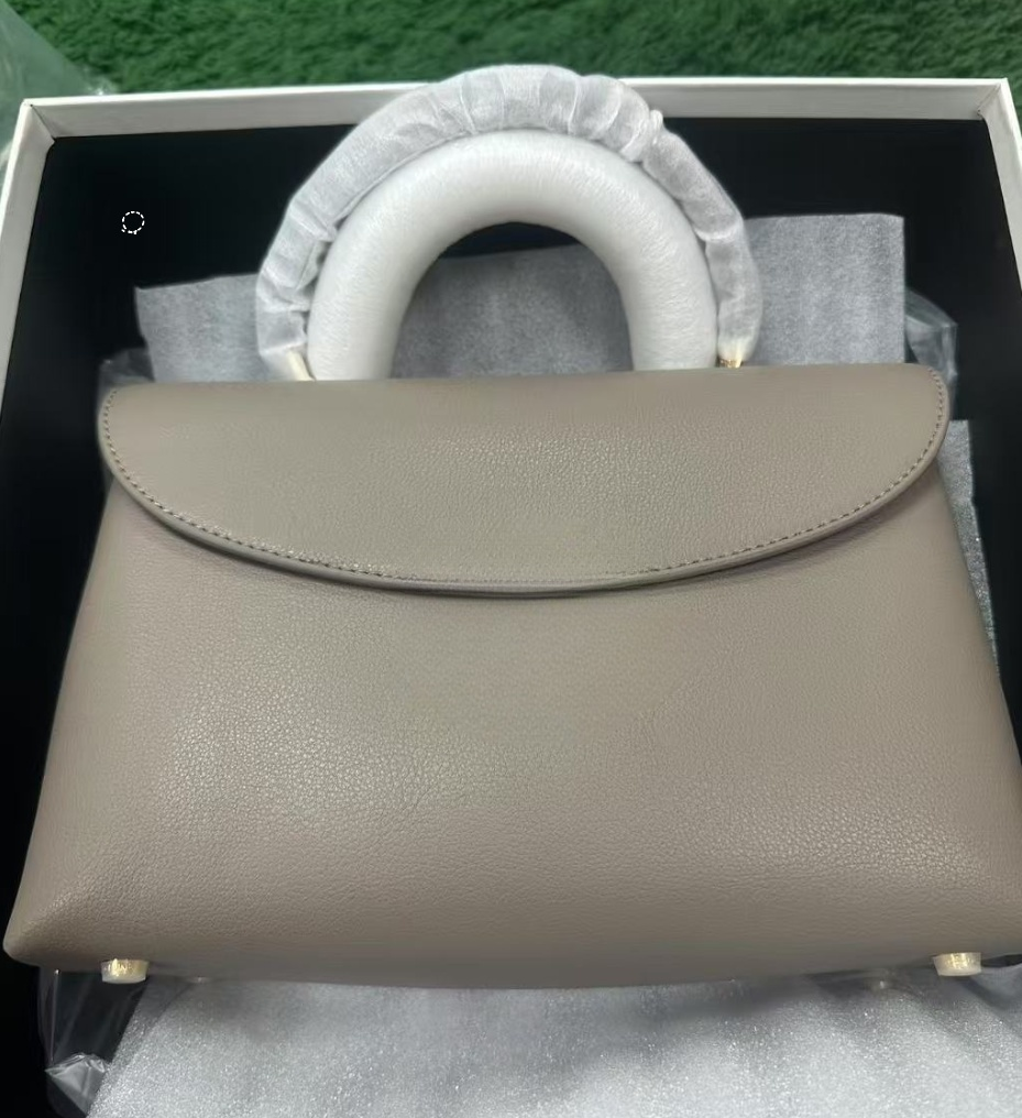 Designer Bag Real Leather Tote Women Handbag Brown Top Quality Shoulder Bag Interior Zipper Pocket Large Capacity Commuter Messenger Bag Black Gray Khaki With Box