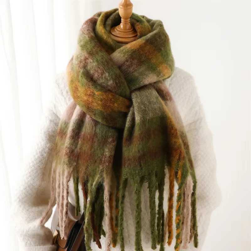 Luxury NEW Luxury Winter Thick Warm Scarf Women Cashmere Shawl and Wraps Pashmina Neckerchief Bufanda Female Long Tessel Echarpe 2025 Y251115