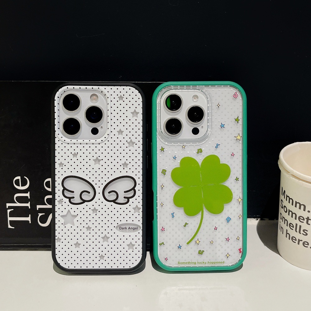 Star Wings Phone Case Compatible with iPhone 17/16 Pro Cartoon Personalized Transparent iPhone 15/14 Full Coverage