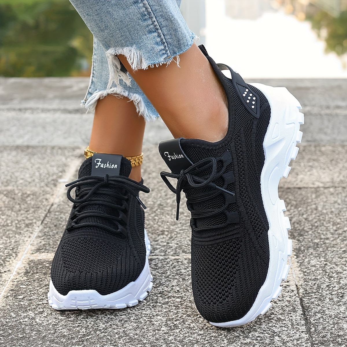 Women'S Fashion Solid Color Lace Up Low Top Sports Shoes, Breathable Fabric Upper, PVC Sole, Superfine Fiber Insole, Hand Washable, No Dry Clean,