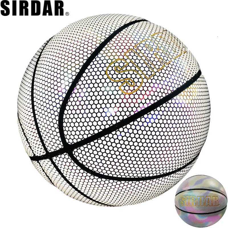 SIRDAR Luminous basketball size 7 student adult game outdoor indoor wear-resistant PU fluorescent training basketball equipmentW251115