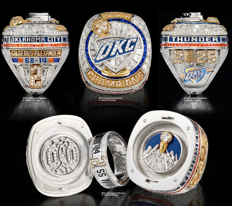 2024 Band 2025 Rings OKC Thunder SGA Basketball Team Champion Championship Ring With Wooden Men Fan Gift Wholesale The Newest