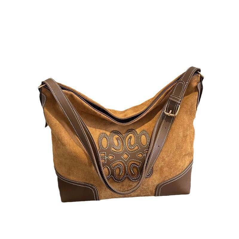 Commuter Large Capacity for Women 2023 New Deer Skin Velvet Underarm Bag, Small and Versatile Single Shoulder Tote Bag