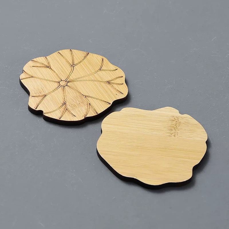 Wooden hollowed-out coaster set - essential for table protection