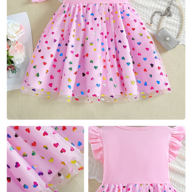 DISNEY kids designer clothes dress short-sleeved unicorn printed mesh baby clothes kids clothes baby girl dress