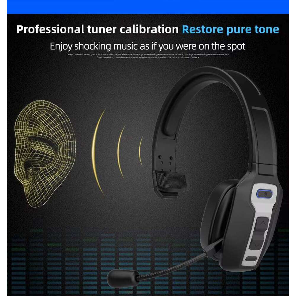 Wireless earphones with noise reduction function and phone mute microphone, car Bluetooth earphones, suitable for truck drivers, home offices Skype