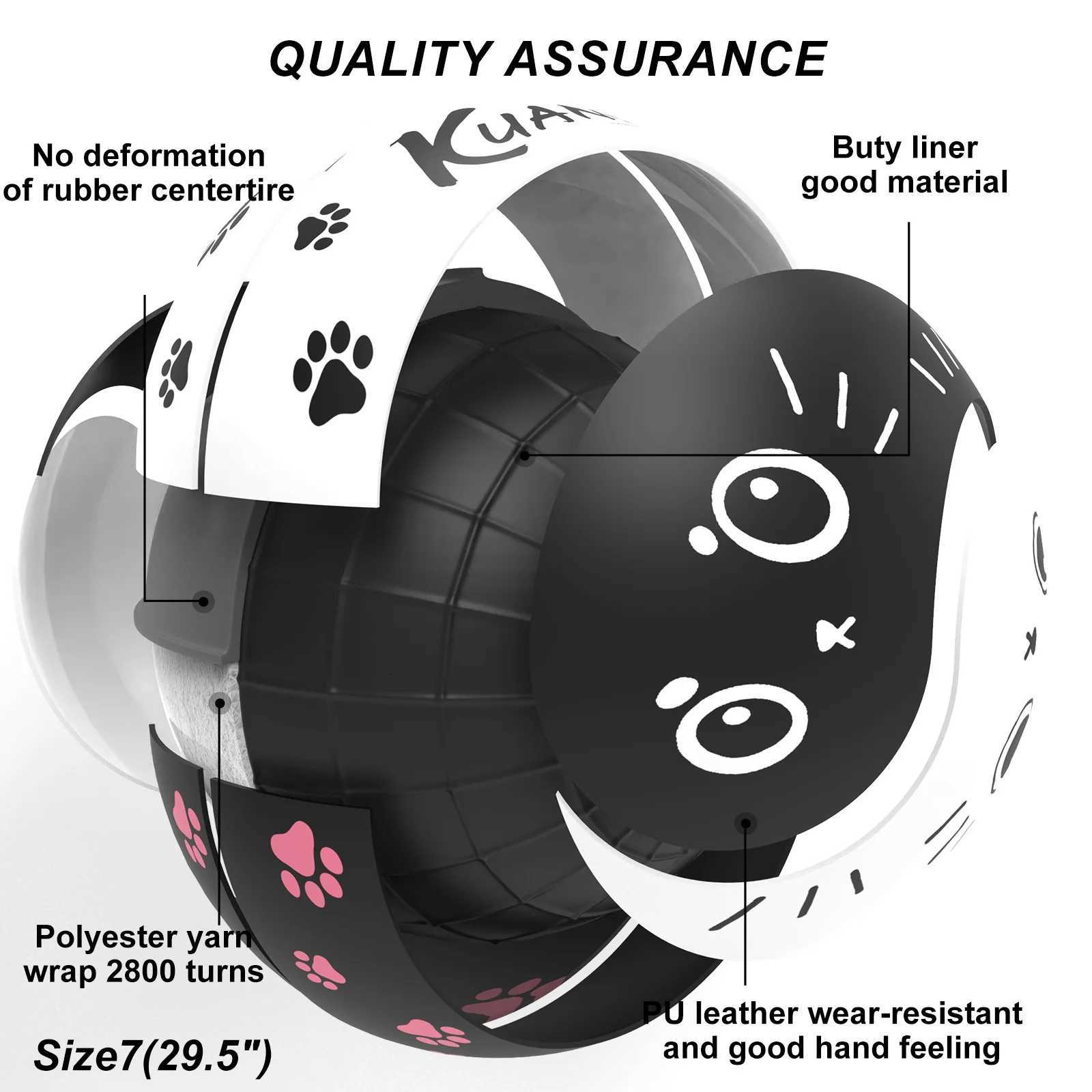 Kuangmi PU Basketball Tai Chi Design with Cute Cat Prints Indoor/Outdoor Use High Bounce Anti-Slip Size7 295 KMbb621W251115