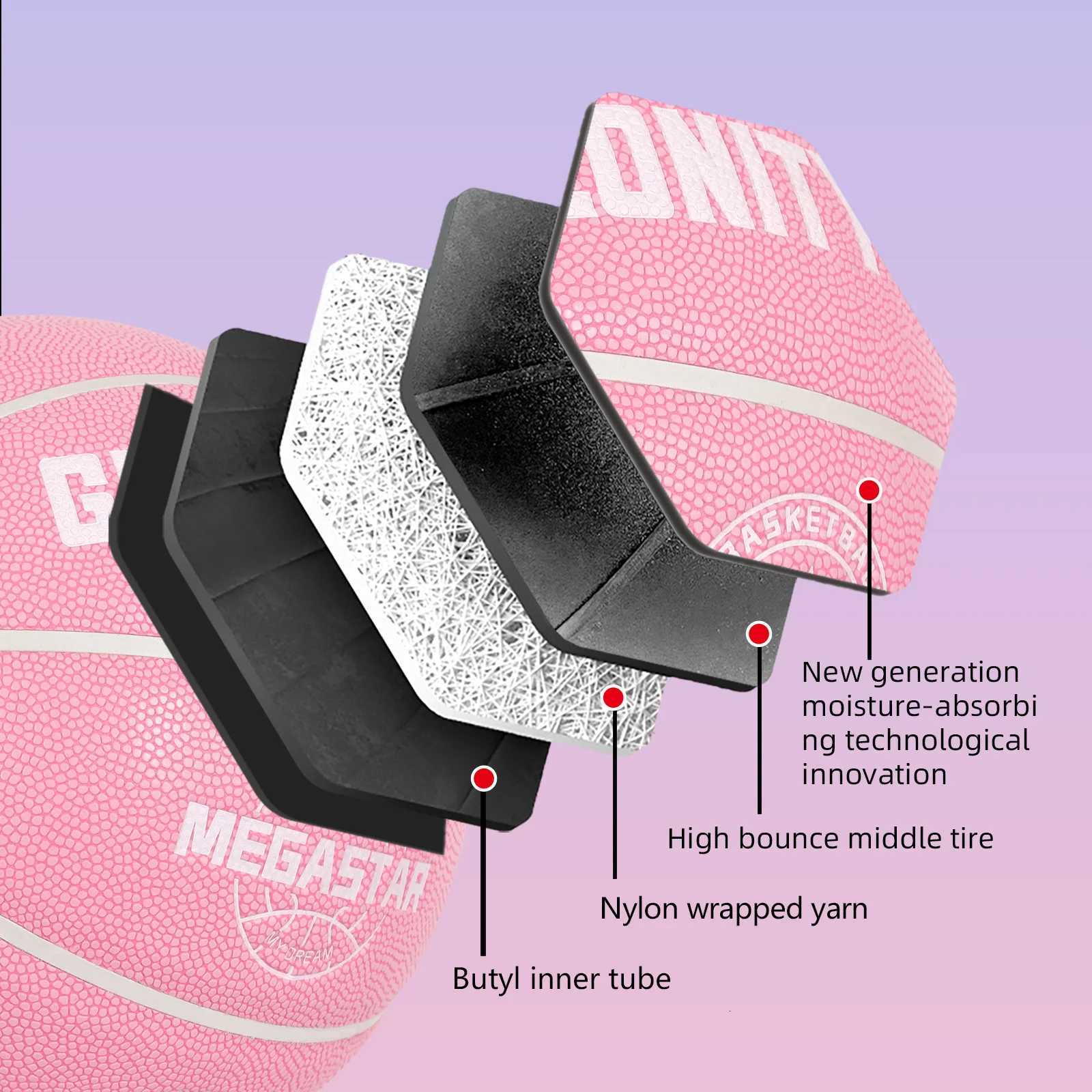 Wear-resistant Outdoor Basketball New Official Womens Training Pink Ball Mens Street Ball Size 7295 / 6285 /5 275W251115