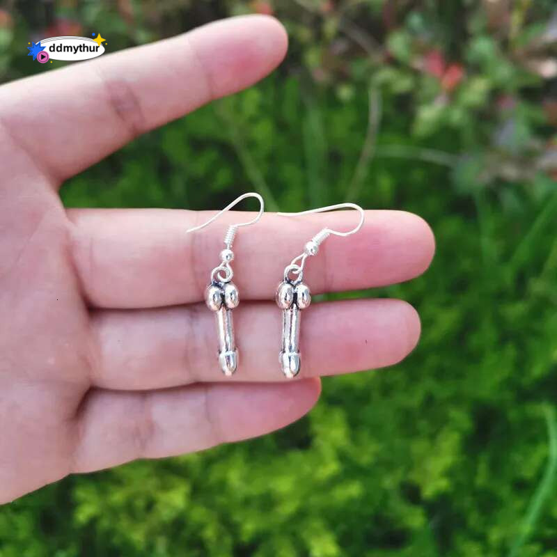 Erotic Modern Women Nightclub Party Fashion Accessories Male Genitals Original Amulet Jewelry Earrings ddmythur