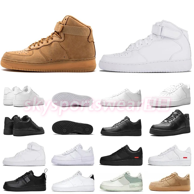 free shipping one shoe shoes classic 1 designer sneakers utility white black wheat spruce aura pastel panda gai womens mens trainers men women size 36-46 H15