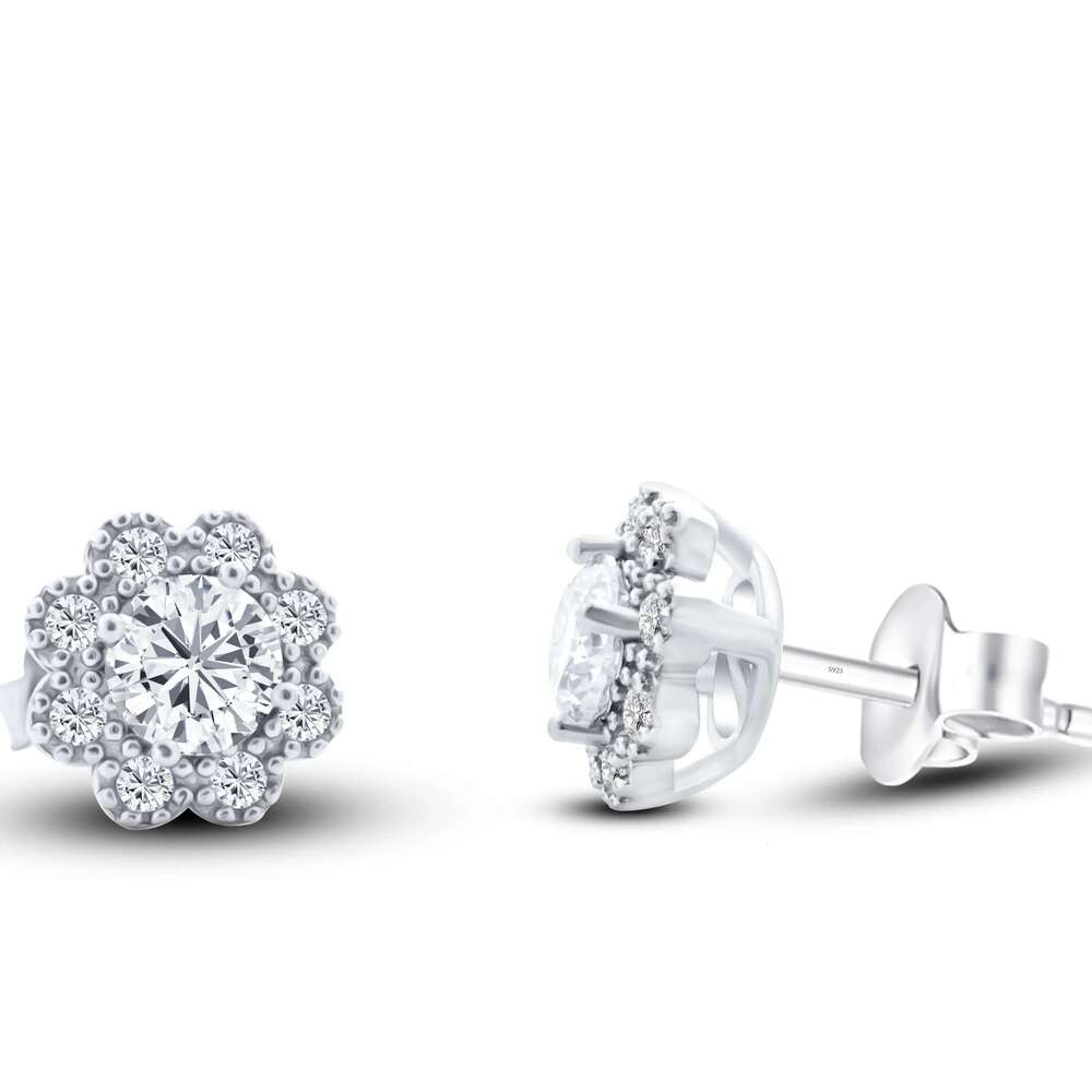 Sparkg 0.5 carat moissanite stub earrings for charm lady Sterg Sier GRA Moissanite earring dating Engagement gift