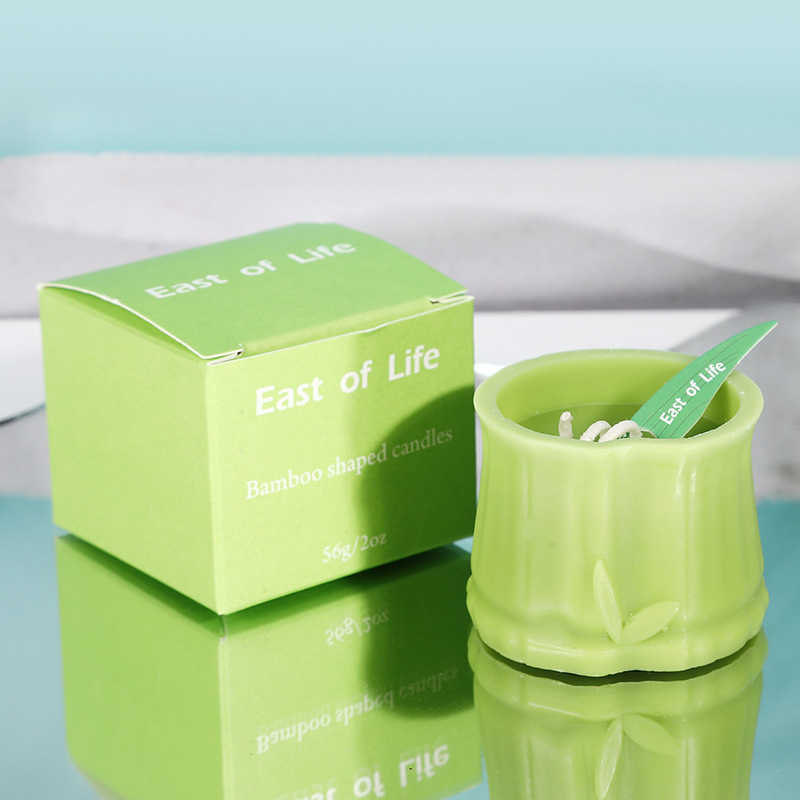 Creative bamboo modeling diy scented candle wholesale household scented candle decoration holiday companion gift Y240815