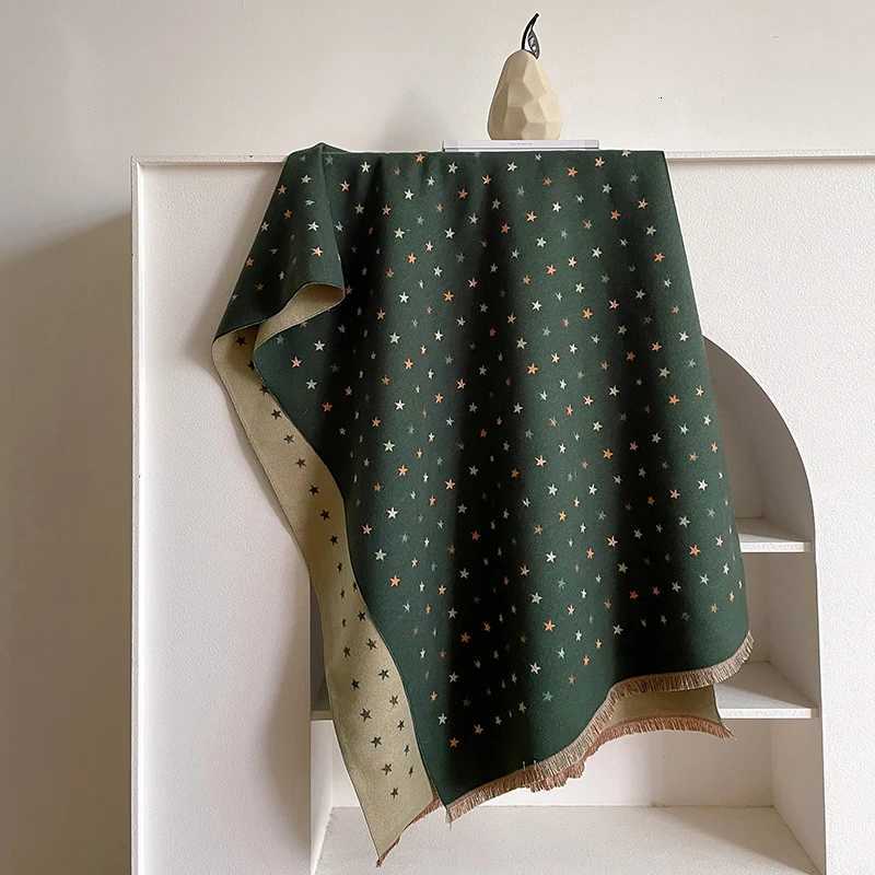 Luxury Women Cashmere Scarf Fashion Stars Print Scarves Lady Shawls Wraps Female Pashmina Warm Thick Blanket Stoles Bufanda Y251115