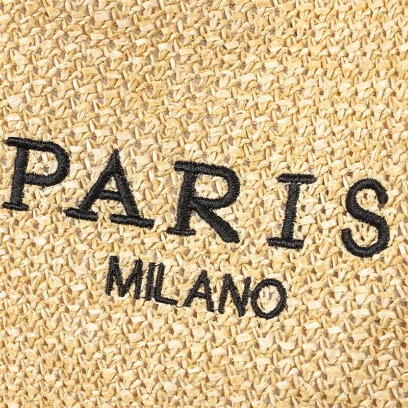 Brand Design Womens Fashion Straw Bag New Letter Print Shoulder Bag Large Capacity Bucket Bag Summer Versatile Woven Beach Bags Z250509