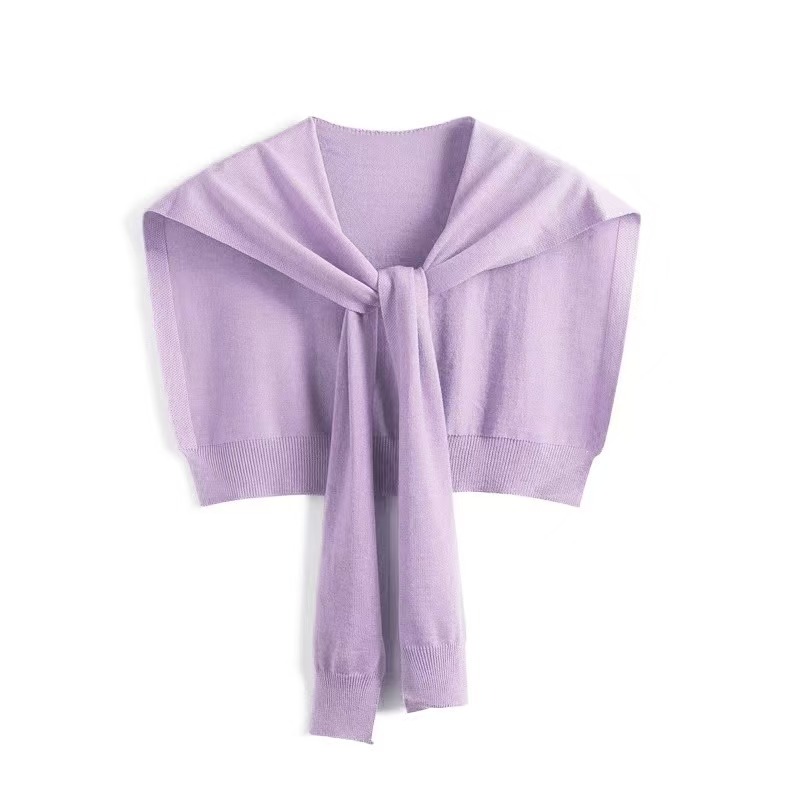K404 Spring and summer Internet celebrity knitted small shawl for women to wear as an outer layer, summer shoulder-protecting cervical vertebra versat