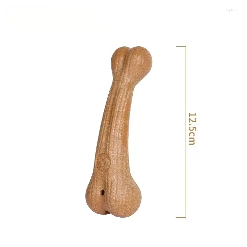 Update Bite Resistant Pet Dog Chew Toys Molar Teeth Clean Stick Interesting Pine Wood Cute Bone Shape Durable For Accessories