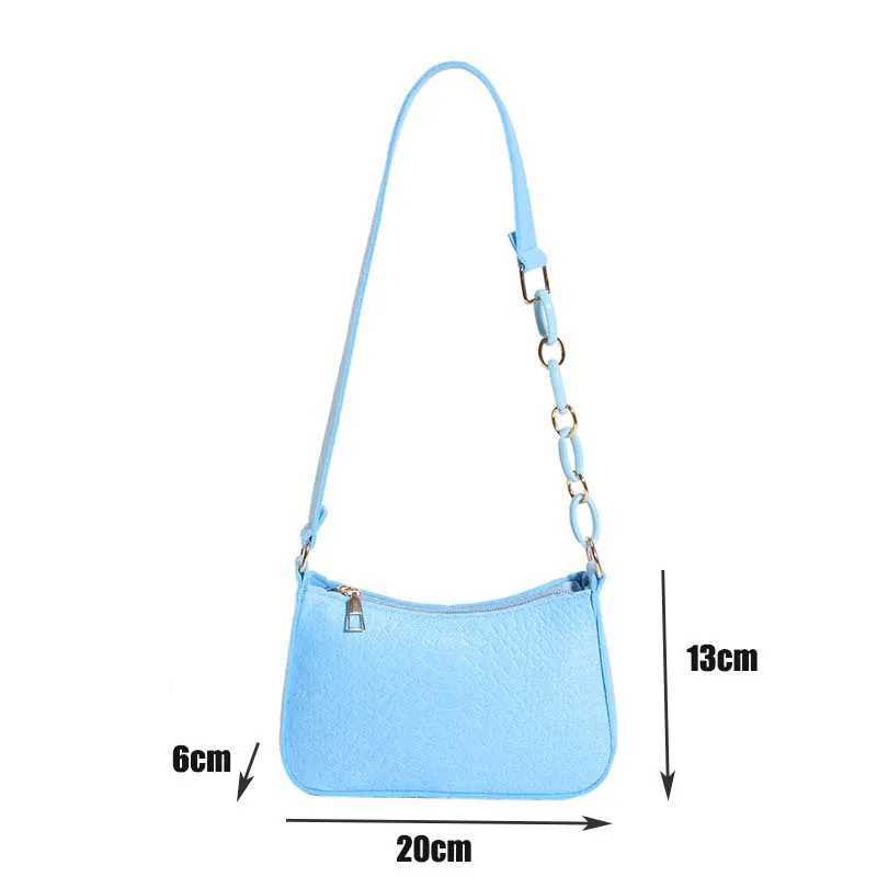 2024 Fashion Felt Shoulder Bag Handbag For Female Womens Subaxillary Bag Design Advanced Texture Armpit Bag Crescent Saddle Bag Z250512
