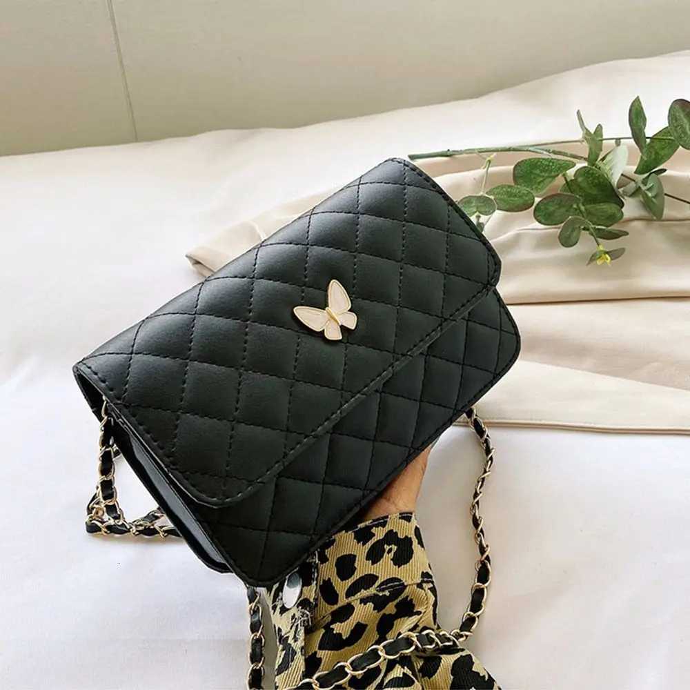 Classic Style Diamond Pattern Chain Bag PU Leather Shoulder Bag Women Trendy All-Match Crossbody Bag Mini Korean Style Small BagW251115