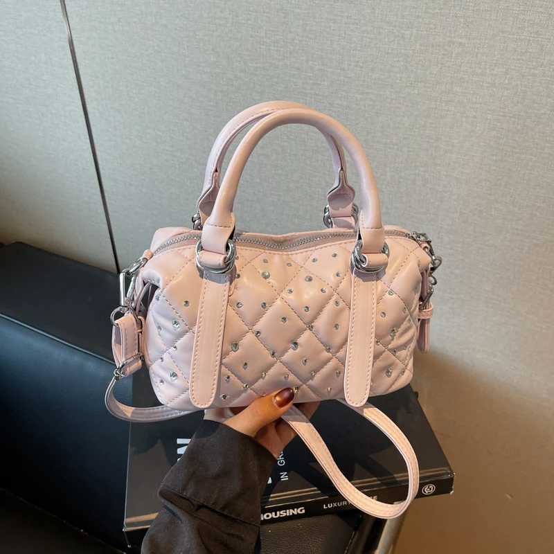 Light Luxury Rhinestone Women Handbags New Exquisite Fashion PU Leather Crossbody Bag Classic High Quality One Shoulder PackW251115