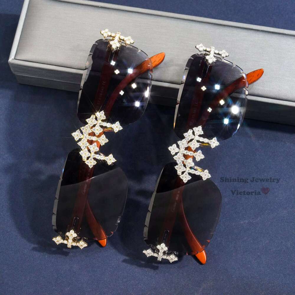 Custom Fleuree S Pass Tester Featuring Frames Vvs Moissanite Moissanite glassesDia Men Iced Out Sunglasses