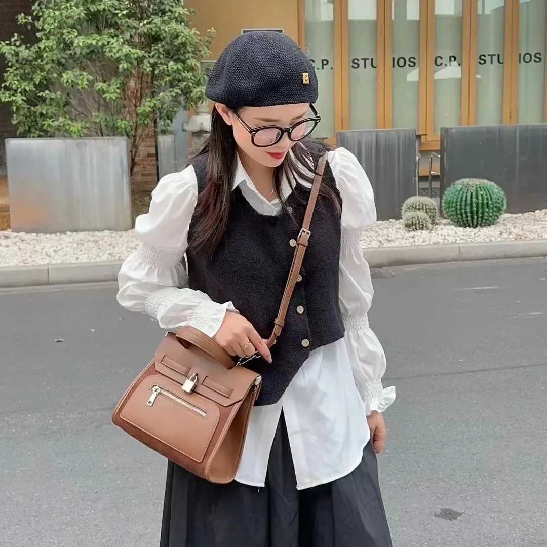 2024 Spring Summer New Canva Maillard Handbag High-end Feel Single Shoulder Slant Crossbody Bag Commute Womens BagW251115