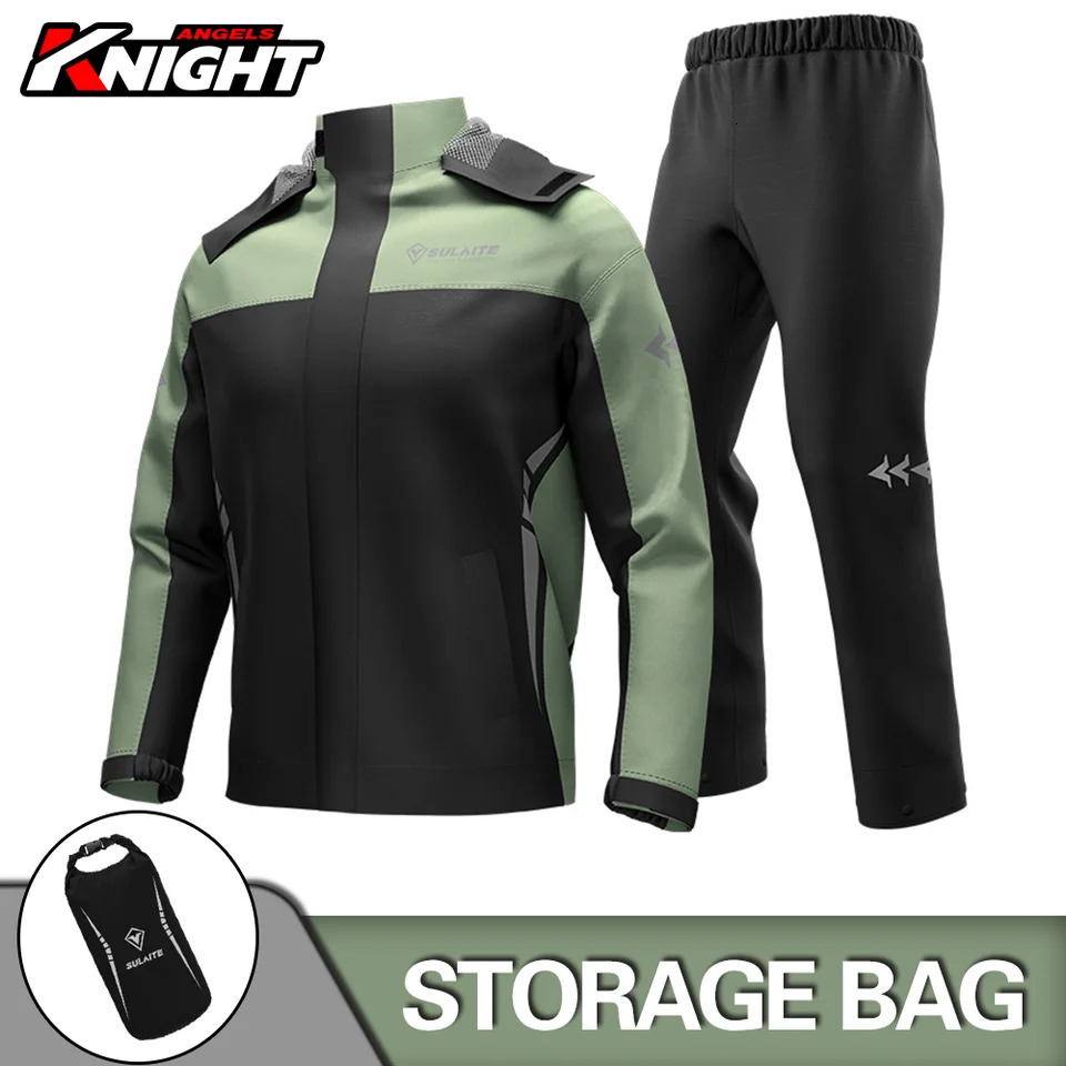 Motorcycle raincoat mens waterproof 100% motorcycle rider raincoat set motorcycle raincoat jacket pants bicycle raincoat set 250411