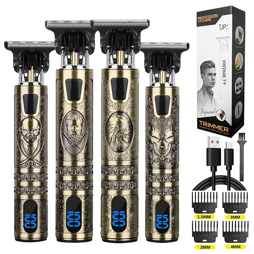 Professional Mens Electric Hair Clipper with LCD Display USB Rechargeable for Faded Haircuts Barber-Grade Trimmer 251111 C260312