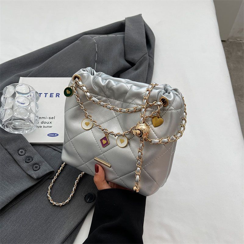 designer bag Fragrant Style Chain Small Square Trendy and Fashionable Skew Straddle Women's Bag Shoulder bag