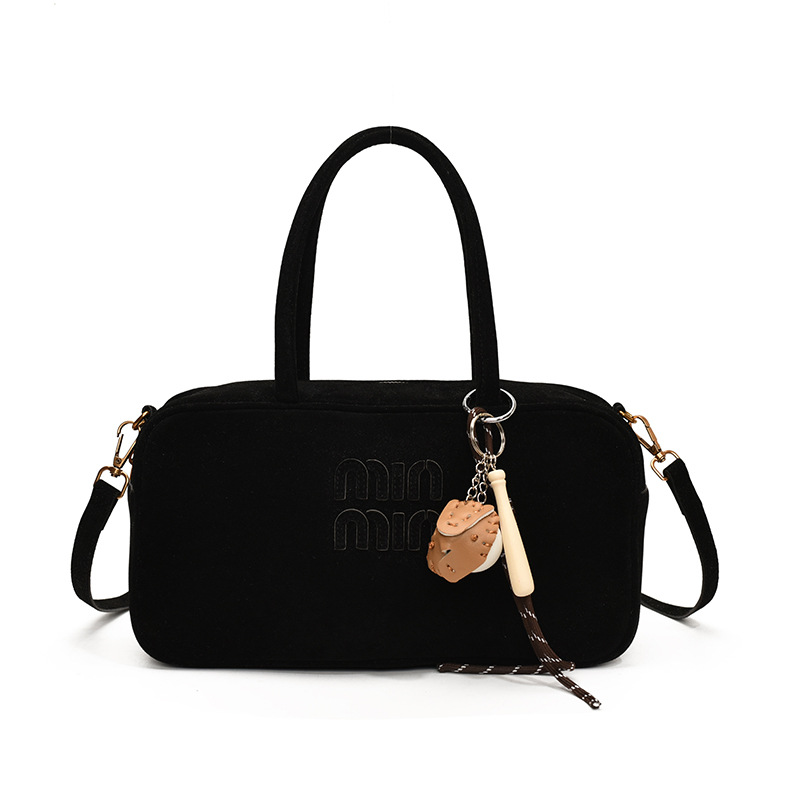 designer bag new Retro frosted large-capacity women's bag style versatile crossbody bag commuter hand-held bowling bag