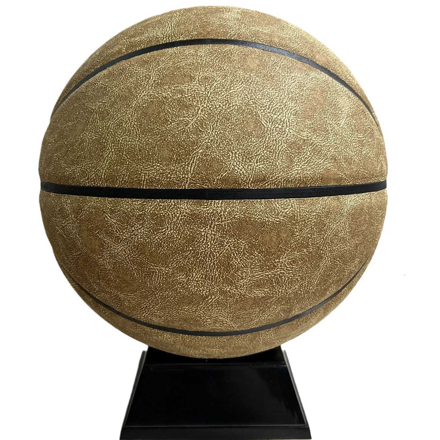No 5 / 6 / 7 Wear-Resistant Cowhide Basketball For Adults Students School Sports Competition Specific BasketballW251115