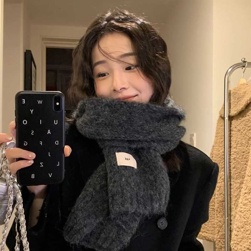 Luxury Luxury Winter Wool Scarf for Women Thick Warm Cashmere Neckerchief Solid Bufanda Female Soft Poncho Foulard Winderproof Shawl Y251115