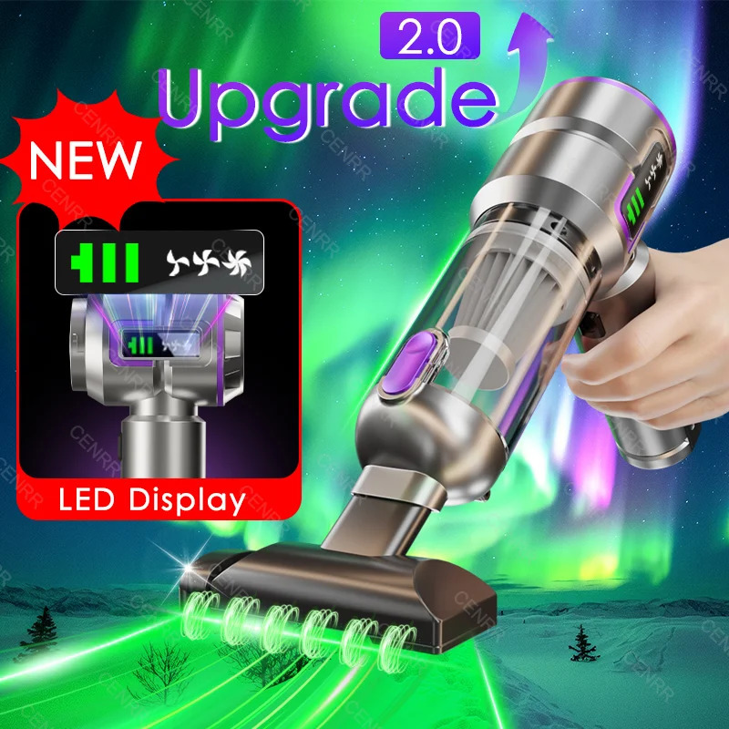 998000PA Car Vacuum Cleaner Portable Handheld Cordless Powerful Car Cleaner Strong Suction Vacuum Cleaner Cleaning Machine 251113